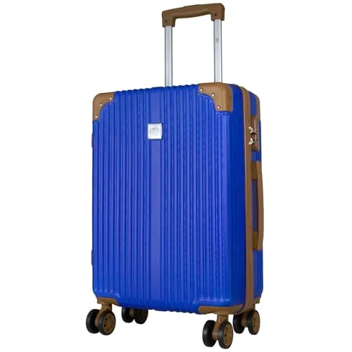 Trendyshop365 Handgepäckkoffer Barbados 55cm Blau - Kompakter Handgepäckkoffer mit robusten Hartschalen, ideal für Kurzreisen. Mit 4 drehbaren Rollen, Teleskopgriff und integriertem Zahlenschloss für sicheren Transport.
