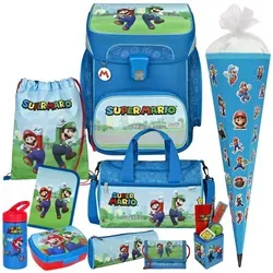 Scooli EasyFit Schulranzen Set Super Mario 11tlg.