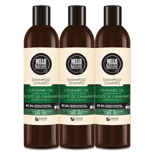 P-Beauty Naturkosmetik Shampoo mit Bio Hanfsamenöl - Vegane Pflege für trockenes Haar (3x300ml) - Stärkt trockenes, strapaziertes Haar mit Bio-Hanfsamenöl für geschmeidige Längen. 97,2 % natürliche Inhaltsstoffe, frei von Silikonen und Parabenen – ideal für gesundes, gepflegtes Haar ohne Beschwerung.