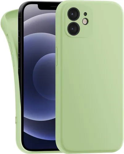 Hülle für Apple iPhone 12 - Handyhülle Cover aus Silikon Grün
