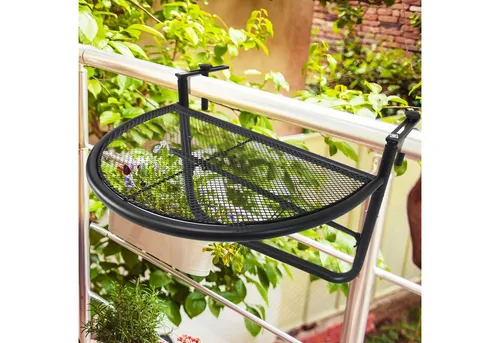 Outsunny Balkonhängetisch höhenverstellbar - Tisch für Balkon, höhenverstellbar und platzsparend, ideal für kleine Räume und gemütliche Stunden im Freien