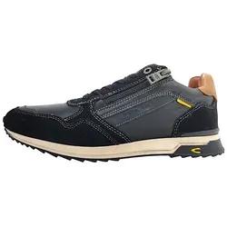 camel active Herren Alley Schnürboot aus Leder Schwarz-Cognac - Herren-Stiefel aus hochwertigem Leder, mit seitlichem Reißverschluss und echtem Lederfutter für optimalen Komfort und Stil.