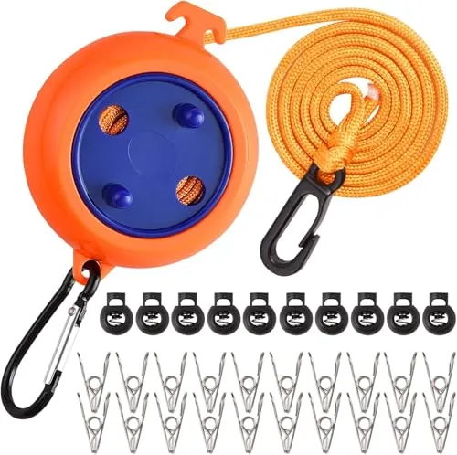 Ausziehbare Wäscheleine 10 Meter für Camping & Outdoor