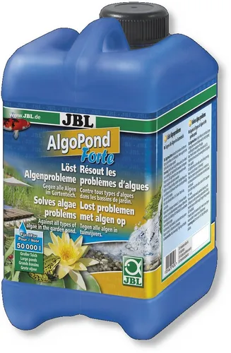 JBL AlgoPond Forte Algenmittel - 2,5 Liter - Wasserpflege & Algenmittel, effektives Algenbekämpfungsmittel für Koi-Teiche, sorgt für klares Wasser und gesunde Teichbewohner.
