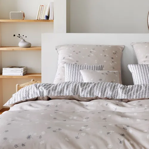Elegante Mako Satin Bettwäsche Fleurs 2438-07 Pusteblume 135x200 - Bettwäschegarnitur aus 100% Baumwolle mit Pusteblumen-Muster, ideal für alle Jahreszeiten. Pflegeleicht und mit STANDARD 100 by OEKO-TEX zertifiziert.