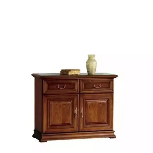 Klassische Holzkommode für Schlafzimmer und Wohnzimmer - Stilvolle Kommode im Art déco Design, aus robustem Holz, mit 2 Schubladen und pflegeleichter Oberfläche. Perfekt für eine elegante Aufbewahrungslösung.