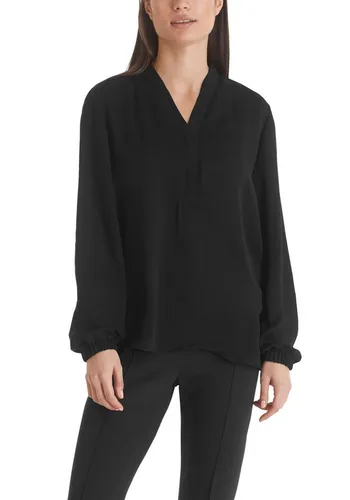 Marc Cain Bluse - 38 - Elegante Business-Bluse in Schwarz, ideal fürs Büro. Hochwertige Polyester-Mischung für langanhaltende Schönheit und bequeme Passform in Größe 38 (EU). Praktische Knopfleiste für einfachen Tragekomfort.
