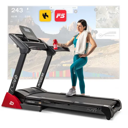 Hop-Sport HS-2800 LB Elektrisches Laufband - Klappbar für Zuhause - Laufband für Fitness mit 18 Trainingsprogrammen, max. Geschwindigkeit von 20 km/h und klappbarem Design für platzsparende Aufbewahrung.