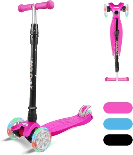 Kinder Roller 3-Rad Dreirad Scooter mit LED Rädern