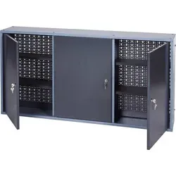 Werkzeugschrank B.1200xT.190xH.600mm mit 3 Türen - Robuster Werkzeugschrank mit 3 Türen und 4 höhenverstellbaren Einlegeböden für optimale Lagerung und Ordnung Ihrer Werkzeuge.