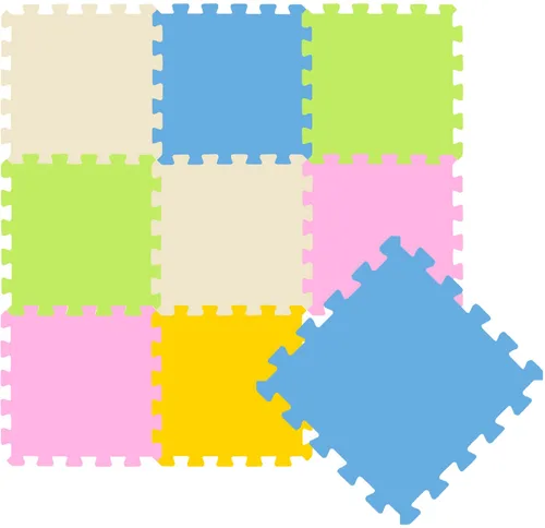 Littletom Spielmatte – 9-teilig, mehrfarbig, quadratisch - Die 9-teilige Puzzlematte verwandelt jeden Raum in eine weiche Spielzone. Mit isolierendem Schaumstoff und rutschfester Oberfläche ideal für Kleinkinder. Hautfreundlich, robust und abwaschbar – perfekt für drinnen und draußen.