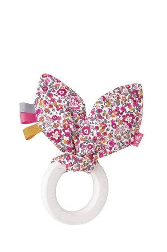 kikadu Beißring Beißring mit Schnuffelohren, (1-tlg), Bio-Baumwolle, ohne Schadstoffe