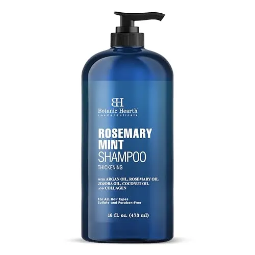 Produktbild Botanic Hearth Rosmarin-Minz-Shampoo- und Conditioner-Set, verdickende Formel, fördert das Haarwachstum und die Gesundheit der Kopfhaut, sulfatfrei und parabenfrei, für Männer und Frauen, 473 ml