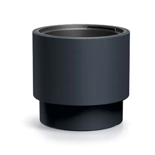 Blumentopf Pflanzkübel Anthrazit Pflanztopf Blumenkübel mit Einsatz Rund Modern