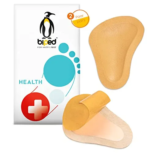 biped 2 Paar orthopädische Spreizfuß Pelotten aus Leder T-Form - retrokapitale Abstützung - zum Einkleben in Schuhe und Sandalen z1780(41-42)