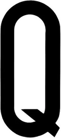 Klebebuchstabe Lampa alphanumerische 80x35 mm - Q