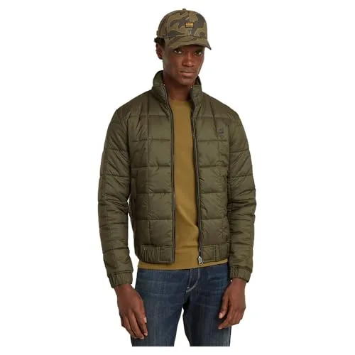 G-Star Herren Meefic Quilted Jacke, Stilvolle Funktionsjacke in Grün - Funktionsjacken mit hohem Kragen und elastischem Design für optimalen Tragekomfort, ideal für aktive Männer.