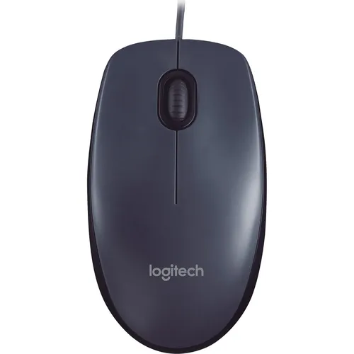 Logitech M90 Kabelgebundene Maus Schwarz - Präzise optische Technik mit 1000 dpi, ideal für Studium und Büroarbeit