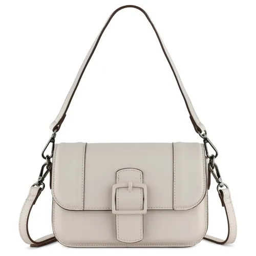 bugatti Zita Schultertasche – Beige mit Flap und zwei Schulterriemen - Umhängetasche mit kompakten Maßen (22x10x15 cm) und leichtem Design, ausgestattet mit zwei abnehmbaren Schulterriemen für individuelle Trageoptionen und durchdachte Organisation im Innenraum.