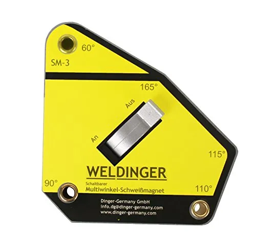 WELDINGER SM-3 Multiwinkel-Schweißmagnet - Der WELDINGER SM-3 ist ein vielseitiger Multiwinkel-Schweißmagnet mit einer Haltekraft von 35 kg. Ideal für präzise Schweißarbeiten an Metallwerkstücken in verschiedenen Winkeln. Einfache Handhabung und Pflege!