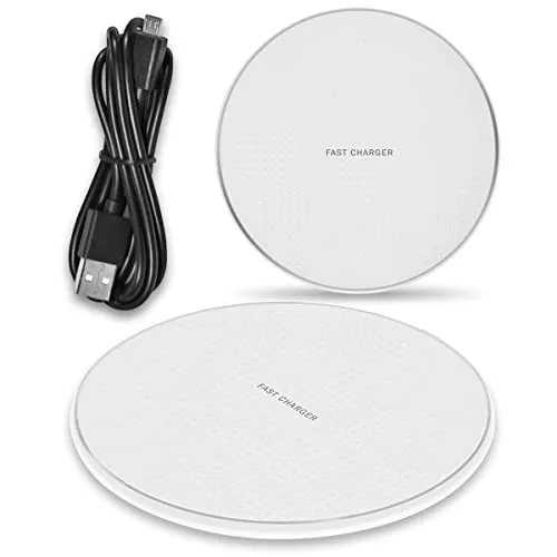 Wireless Charger QI-Zertifizierte Kabellose Induktive Ladestation 15W 10W 7,5W 5W kompatibel mit Nothing Phone 2/1 und Allen QI fähigen Smartphones, Modell:M07_10W_Weiß