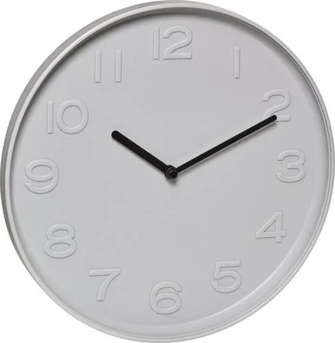 TFA Dostmann 60.3079.15 Quarz Wanduhr 255mm x 255mm x 35mm x 255mm Grau