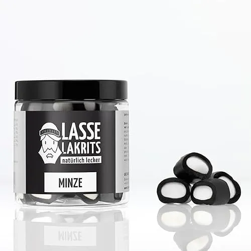LASSE LAKRITS® | Dose Lakritz Minze 1 Dose (165 g) in schwarz von Lasse Lakrits