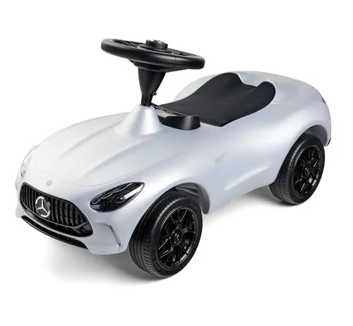 Mercedes-AMG GT Rutscher in Silber/Schwarz - Kinderfahrzeug mit einer Tragkraft von 50 kg, ideal für Kleinkinder ab 18 Monaten – der perfekte Einstieg in die Welt der schnellen Autos!