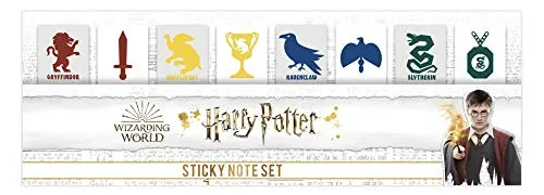Harry Potter Haftnotiz-Set, Hogwarts-Häuser-Design, offizieller Merchandise-Artikel