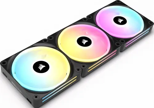Corsair iCUE LINK QX120 RGB - 120mm Magnetic Dome RGB Lüfter-Starter-Kit, PWM-gesteuert mit Zero RPM-Modus für geräuscharmen Betrieb und individuelle RGB-Beleuchtung