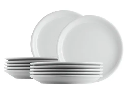 Thomas Porzellan Teller-Set Trend weiss Frühstücksteller 20 cm Set 12tlg., Porzellan