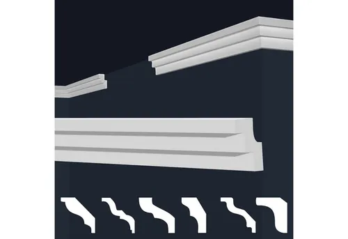 marbet design Stuckleiste E-17, 40 Meter in weiß von Marbet Design