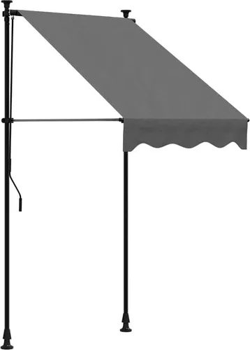 vidaXL Einziehbare Klemmmarkise 100x150cm - Hochwertige Markise aus robustem Stahl mit UV-beständigem Stoff, ideal für Balkon, Garten oder Terrasse. Einstellbare Höhe für flexiblen Einsatz und optimalen Sonnenschutz.