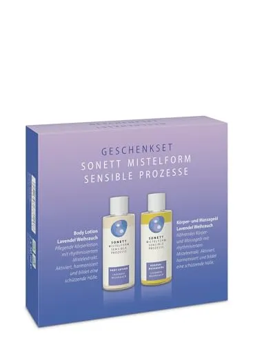 Sonett Mistelform Geschenkset – Körper- und Massageöl & Body Lotion Lavendel-Weihrauch