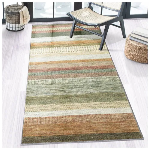 Floordirekt Teppich-Läufer auf Maß Naxos Beige-Rot von Floordirekt