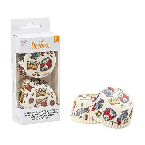 DECORA 0339826 PAPIERFÖRMCHEN RITTER 50 X 32 MM 36ST.
