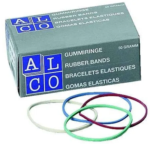 ALCO Gummibänder Gummiringe 100mm 50g rot
