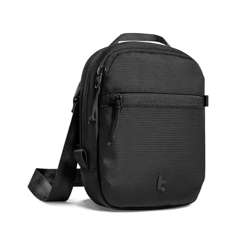 tomtoc Umhängetasche für Damen & Herren – RFID-Schutz, Diebstahlsichere Crossbody Bag – Sicherheits-Reißverschluss, Für Reise & Alltag – Organisiert 4-6 Pässe, Smartphone, Osmo Pocket 3, Schlüssel