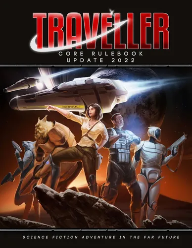 Traveller Core Rulebook Update 2022- HC/EN - MGP40058 in schwarz von Mongoose Publishing