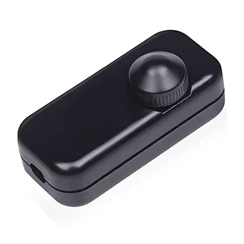 Doright Thyristor LED Dimmer 150W – Drehschalter für dimmbare LED/Glühlampen/Halogenlampen (AC 220-240V) mit Drehregler und Kabelanschluss