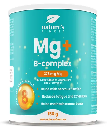 Magnesium + B-Komplex – für Nerven, Muskeln & Energie – Nature’s Finest 150 g