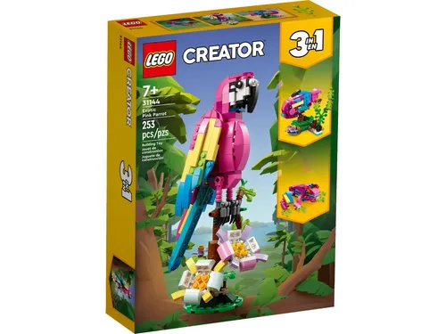 LEGO Creator 31144 Exotischer pinkfarbener Papagei - Bauspielzeugset, nachhaltig und hochwertig für kreative Bauprojekte