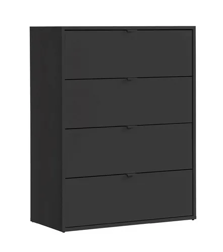 mokebo Sideboard Die Stilvolle - 4 Schubladen in Schwarz - Stylisches Sideboard mit 4 Schubladen, perfekt für jedes Zimmer. Nachhaltige Materialien und einfache Montage - Made in Germany.