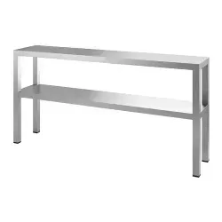Gastro-Inox Edelstahl Aufsatzbord 2 Etagen, 1400 x 300 mm