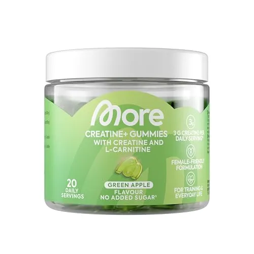 Produktbild More Nutrition Creatine+ Gummies Green Apple 60 St. | Zuckerfrei