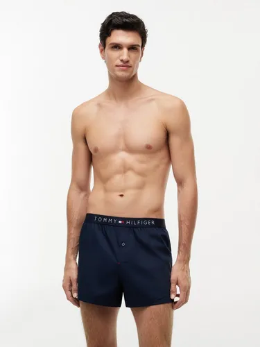 Tommy Hilfiger Herren Woven Boxer UM0UM03930, Navy Blazer, XL - Stylischer und bequemer Herren Boxer aus der Kollektion von Tommy Hilfiger. Ideal für den täglichen Gebrauch, sorgt für angenehmen Tragekomfort.