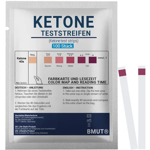 100x Ketose Teststreifen für Ketonmessung