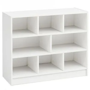 Wohnling Standregal WL5.819, Weiß - Modernes, schmal geschnittenes Bücherregal mit 4 Fächern, ideal für Flur oder Wohnzimmer. Funktionalität trifft auf stilvolles Design.