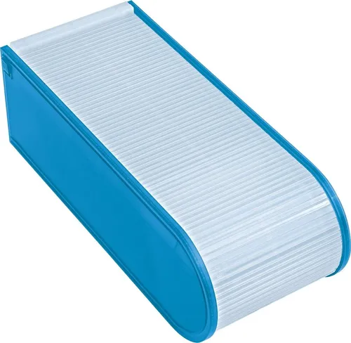 WEDO Karteikasten Lernkartei A8 quer gefüllt blau