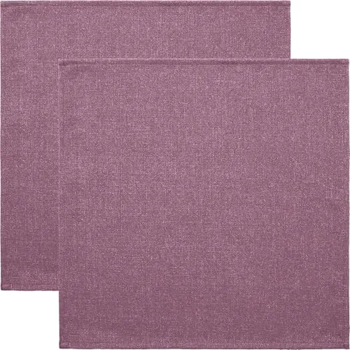 Erwin Müller Serviette 2er-Pack Uni, Krefeld Beere Größe 40x40 cm - fleckabweisend, schmutzunempfindlich und leicht zu reinigen, Leinen-Optik
